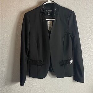 Forever 21 Elegant Black Blazer with Sequin Accents